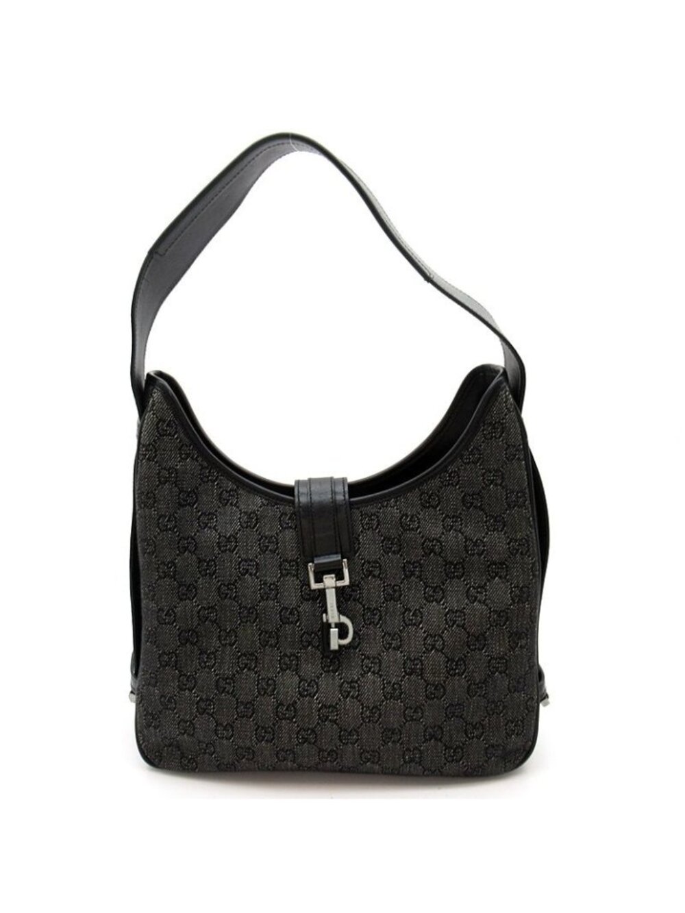 Gucci Jackie GG Canvas Leather Shoulder Bag